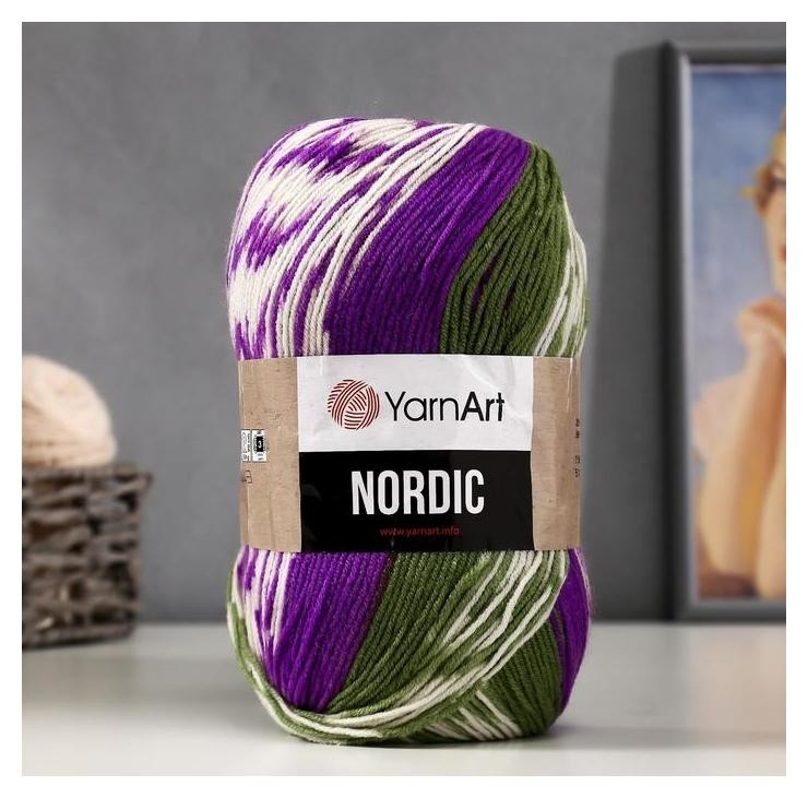 

Пряжа "Nordic" 20% шерсть, 80% акрил 510м/150гр (666), Разноцветный