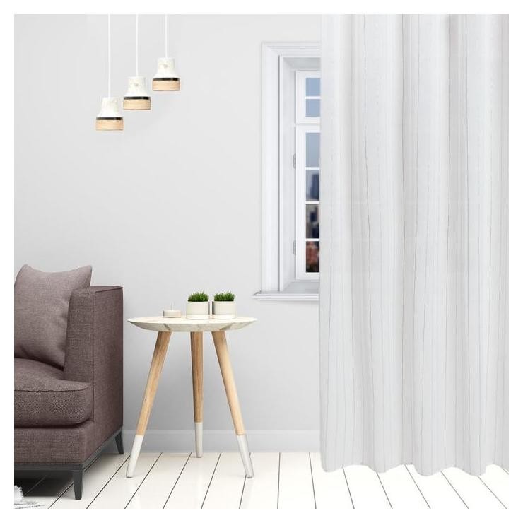 

Штора этель "Полоса"  см,100% п/э, Белый