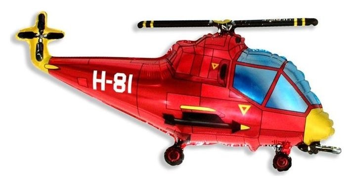 

Шар фольгированный 30" «Вертолёт», цвет красный