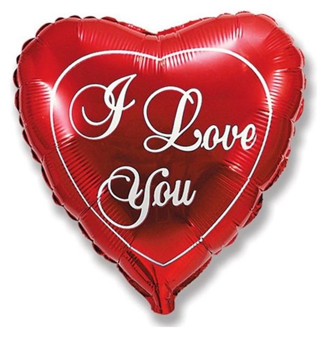 

Шар фольгированный 32" I Love You, красное сердце