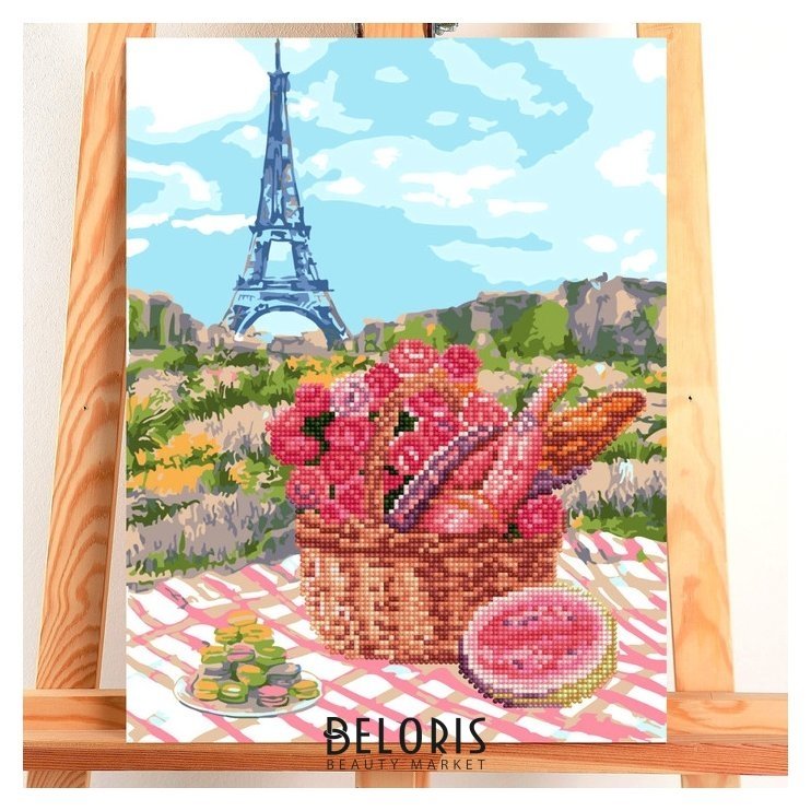 Картина по номерам с алмазной вышивкой без подрамника «Пикник в париже», 30 х 40 см Школа талантов