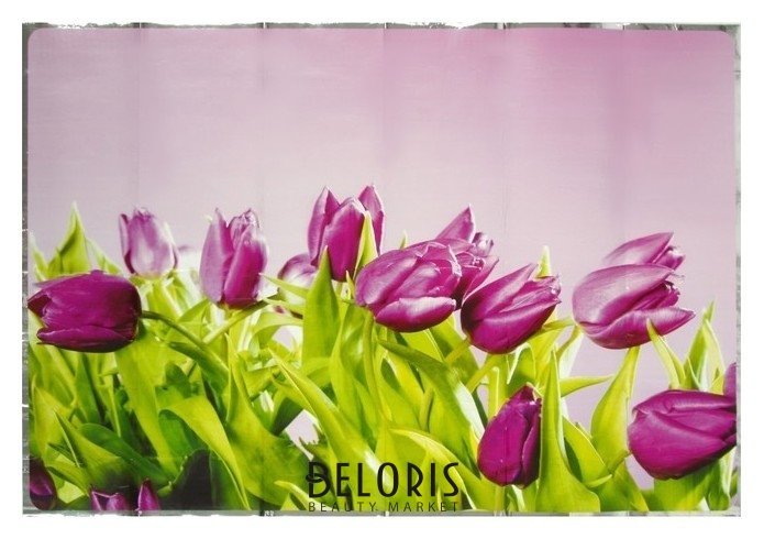 Наклейка на кафельную плитку Фиолетовые тюльпаны 60х90 см NNB