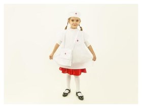 Карнавальный костюм «Маленький доктор», халат, шапочка, сумка, рост 110-116 см МИНИВИНИ