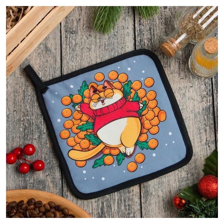

Прихватка "Merry Xmas" 17х17см,35% х/л,65% п/э,ватин 250г/м2