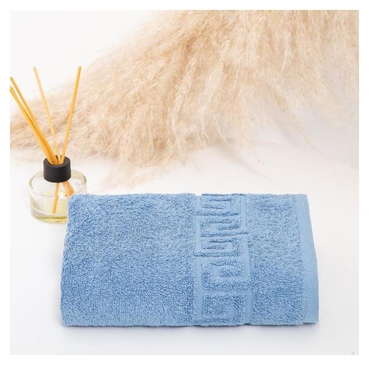 

Полотенце махровое с греческим бордюром 40х70 см, Blue Shadow, хлопок 100%, 430г/м2