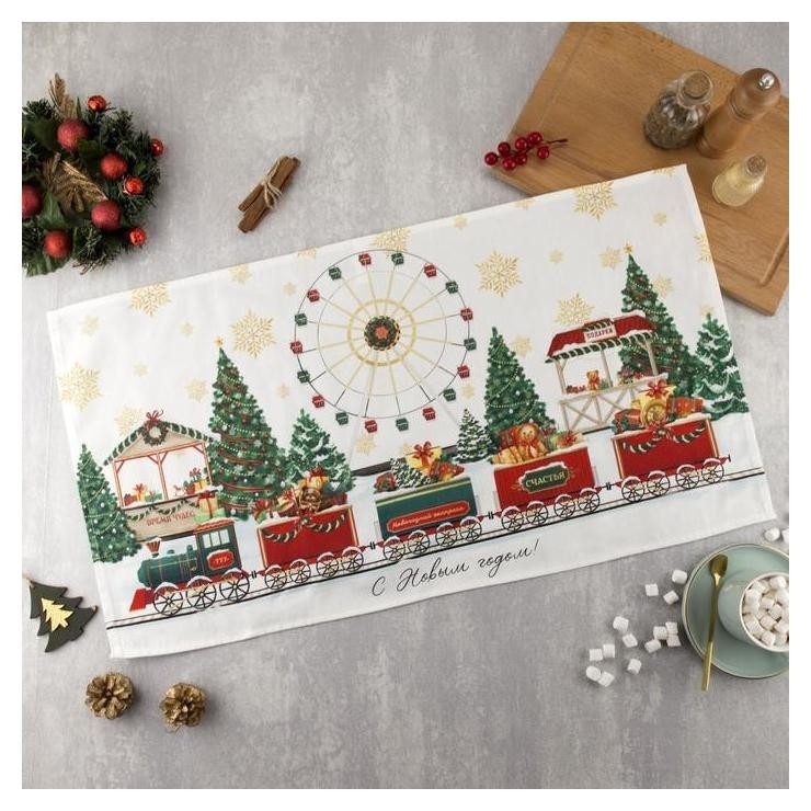 

Полотенце "Этель" новогодняя ярмарка 40х73 см, 100% хл, саржа 190 гр/м2