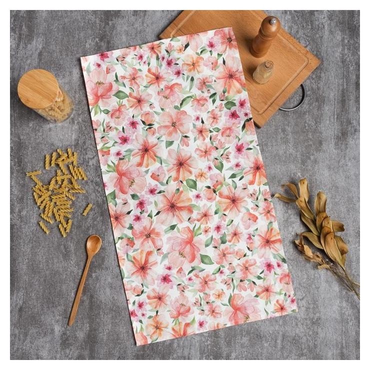 

Полотенце этель Flowers 40х73см, 100% хл, саржа 190 г/м2