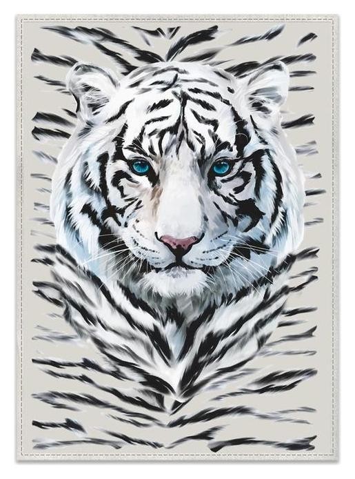 Полотенце снежный тигр 45х60 см, лен 50%, хлопок 50%, 160г/м2