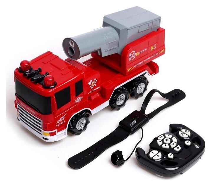Машина радиоуправляемая «Пожарная служба», 4wd, управление жестами, дымовая пушка  