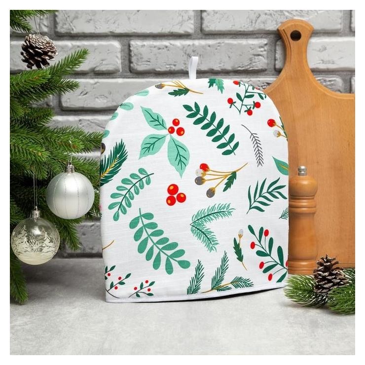 

Грелка на чайник "Этель" сhristmas Leaves 28х28см, 100%хл, репс 210 г/м2