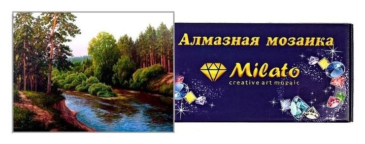 

Алмазная мозаика «Сосны у реки» 40х30 см, 35 цветов