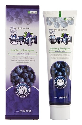Зубная паста с экстрактом черники 'blueberry'   Hanil