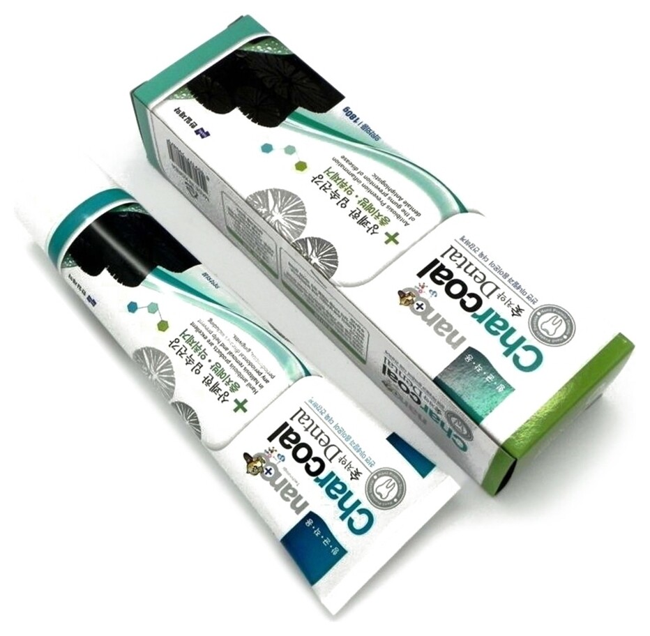 Зубная паста с серебром и бамбуковым углем Nano Charcoal Dental Hanil