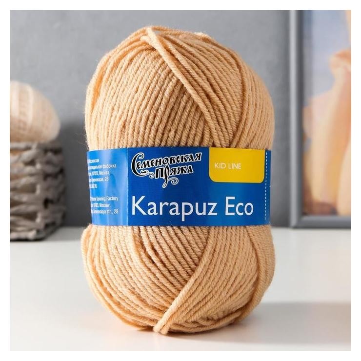 

Пряжа Karapuz Eco (Карапузэко) 90% акрил, 10% капрон 125м/50гр св.беж (17)