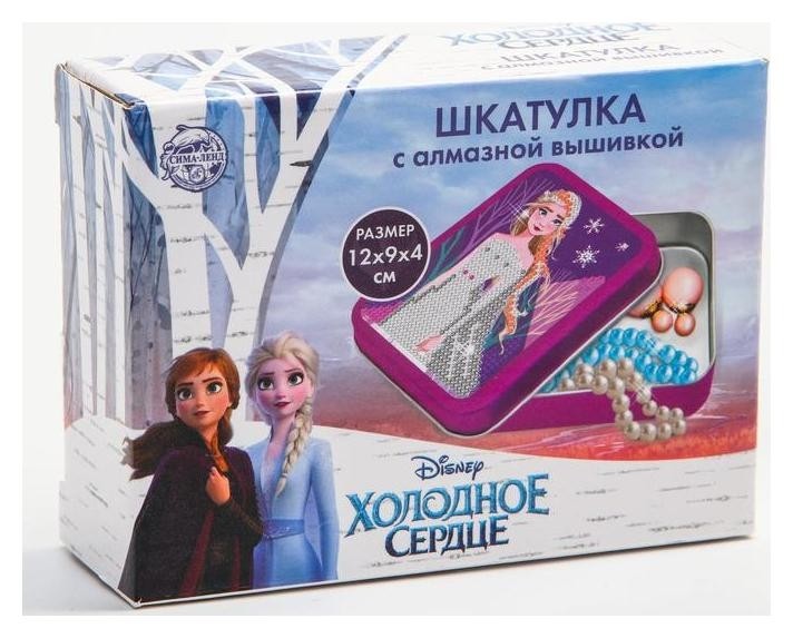 

Алмазная вышивка на шкатулке холодное сердце: эльза 8.5*11.5 см