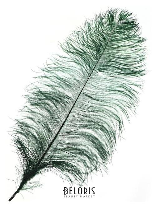 Перо для декора, длина от 45 до 60 см, цвет темно-зелёный NNB