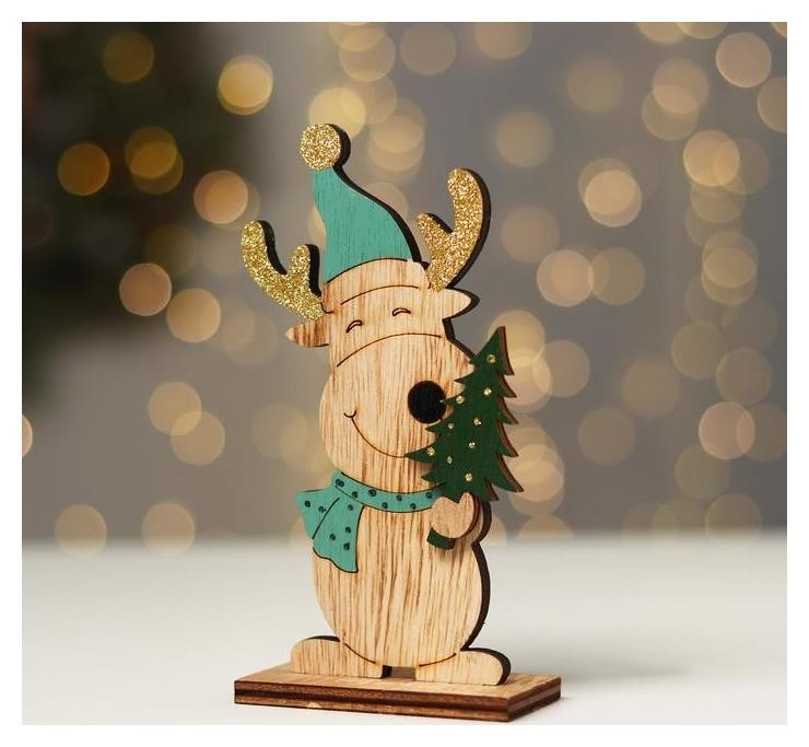 Новогодний декор «Милый олень с ёлочкой» 8×4×16 см