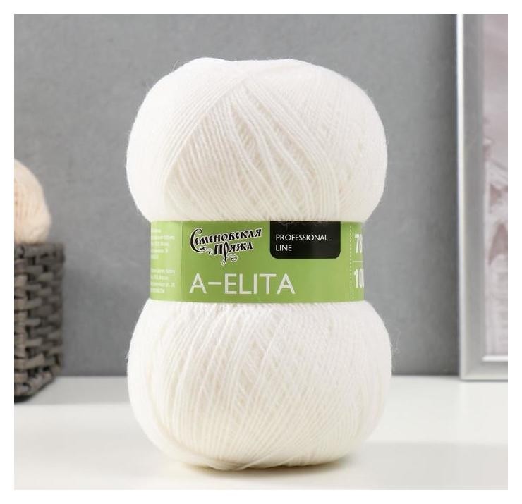 

Пряжа A-elita (Аэлита) 50% шерсть, 50% акрил 781м/100гр (964 ультрабелый)