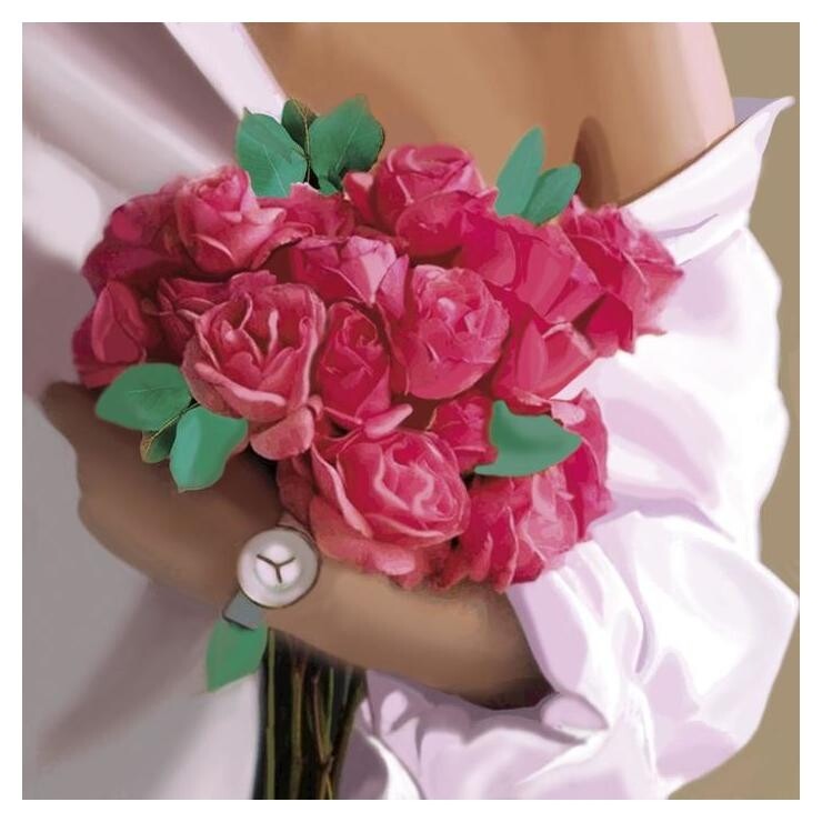 Алмазная вышивка с частичным заполнением «Нежность» 20х20 см, на раме  Школа талантов