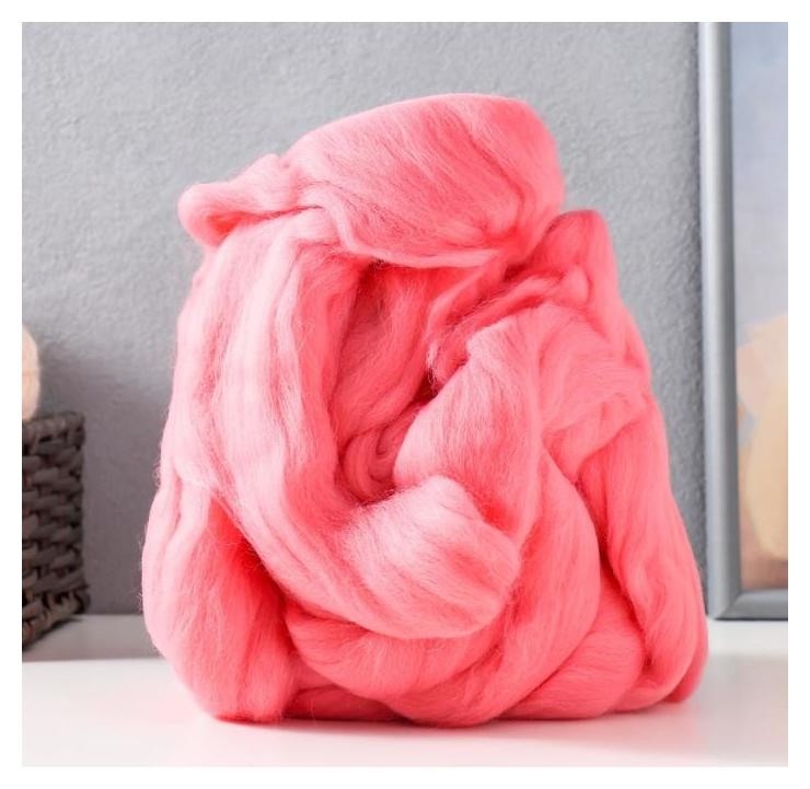 

Гребенная лента 100% тонкая мериносовая шерсть 100гр (324 светлая азалия)