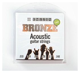 Струны для акустической гитары "Bronze" с обмоткой из фосфорной бронзы /.010 - .048/ 