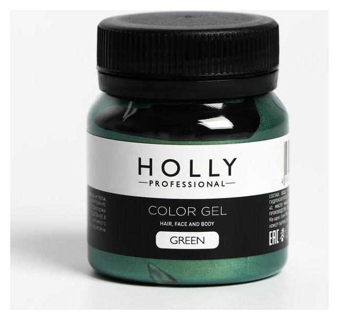 Декоративный гель для волос, лица и тела Color GEL Holly Professional, Green, 50 мл