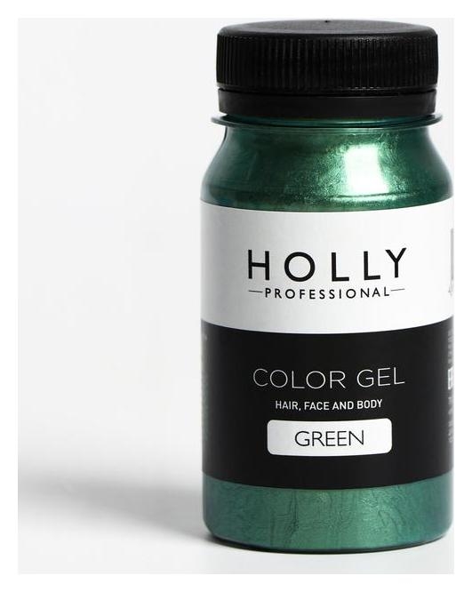 Декоративный гель для волос, лица и тела Color GEL Holly Professional, Green, 100 мл