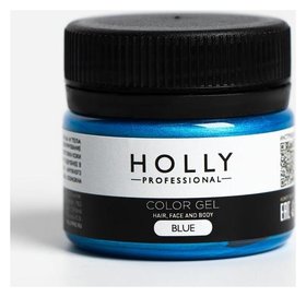 Декоративный гель для волос, лица и тела Color GEL Holly Professional, Blue, 20 мл Holly Professional