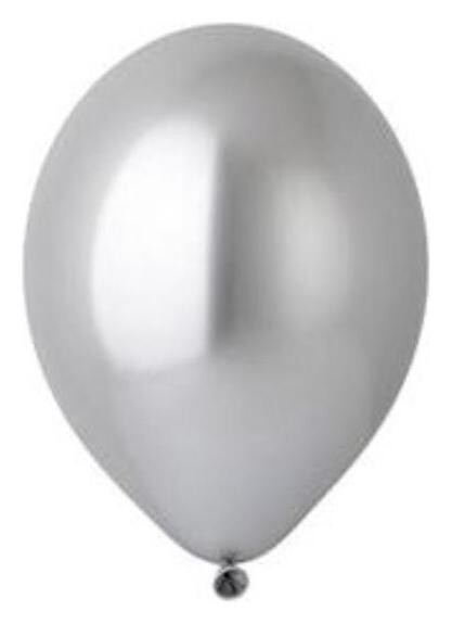 Шар латексный 14", хром Glossy, набор 12 шт., цвет серебристый  Belbal