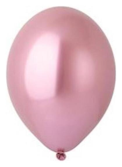 Шар латексный 14", хром Glossy, набор 12 шт., цвет розовый  Belbal