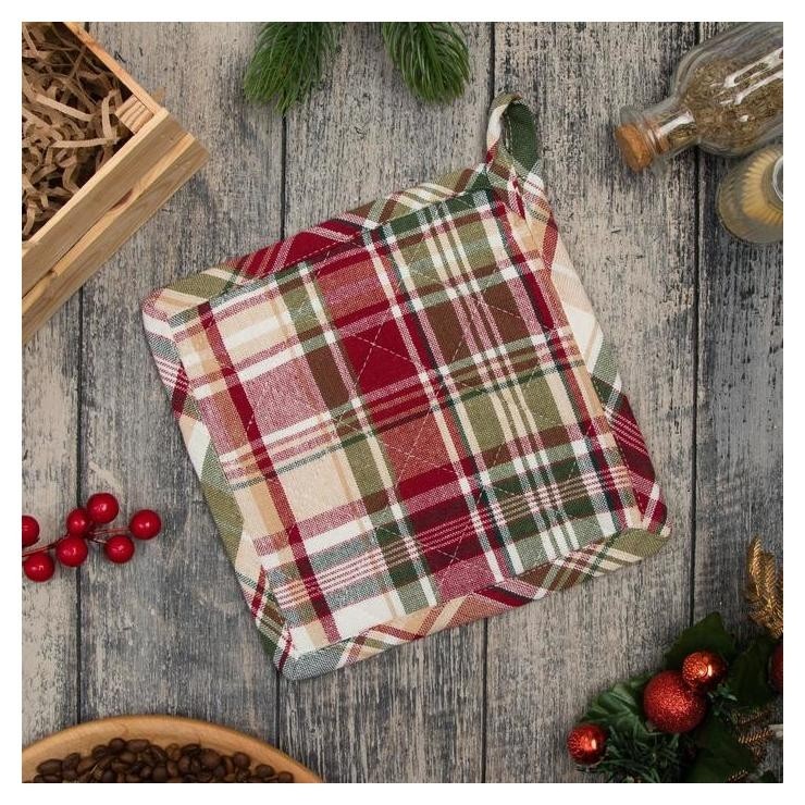 

Прихватка "Christmas Day" 20х20см, 80% хлопок 20% п/э