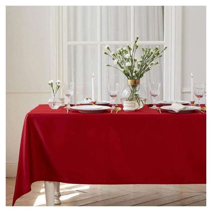 

Скатерть "Этель" Elegance 150*110 +/-3см, цв.бордовый, пл. 192 г/м2, хл с вгмо