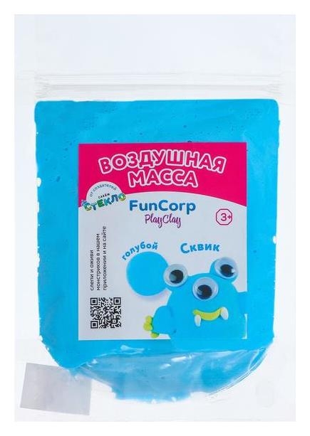Воздушная масса для лепки Funcorp Playclay, голубой, 30 г