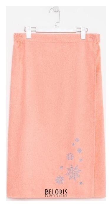 Килт женский 80х150+-2, цвет персик, вышивка «Снежинки» Гранд-стиль