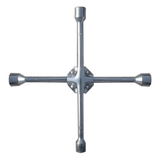 Ключ-крест баллонный, 17 х 19 х 21 мм, под квадрат 1/2, усиленный, толщина 16 мм Professional