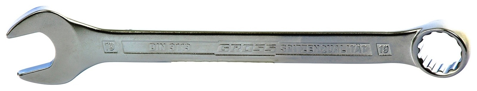Ключ комбинированный 19 мм, Crv, холодный штамп