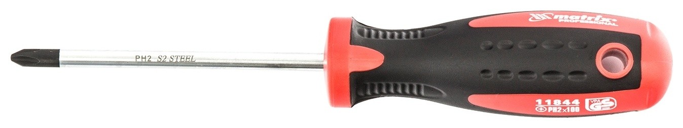 

Отвертка Profi, PH2 х 100 мм, S2, двухкомпонентная рукоятка