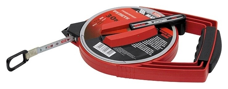 Рулетка геодезическая, 50 м х 12.5 мм, металлическая лента, закрытый корпус Master  Matrix (Матрикс)