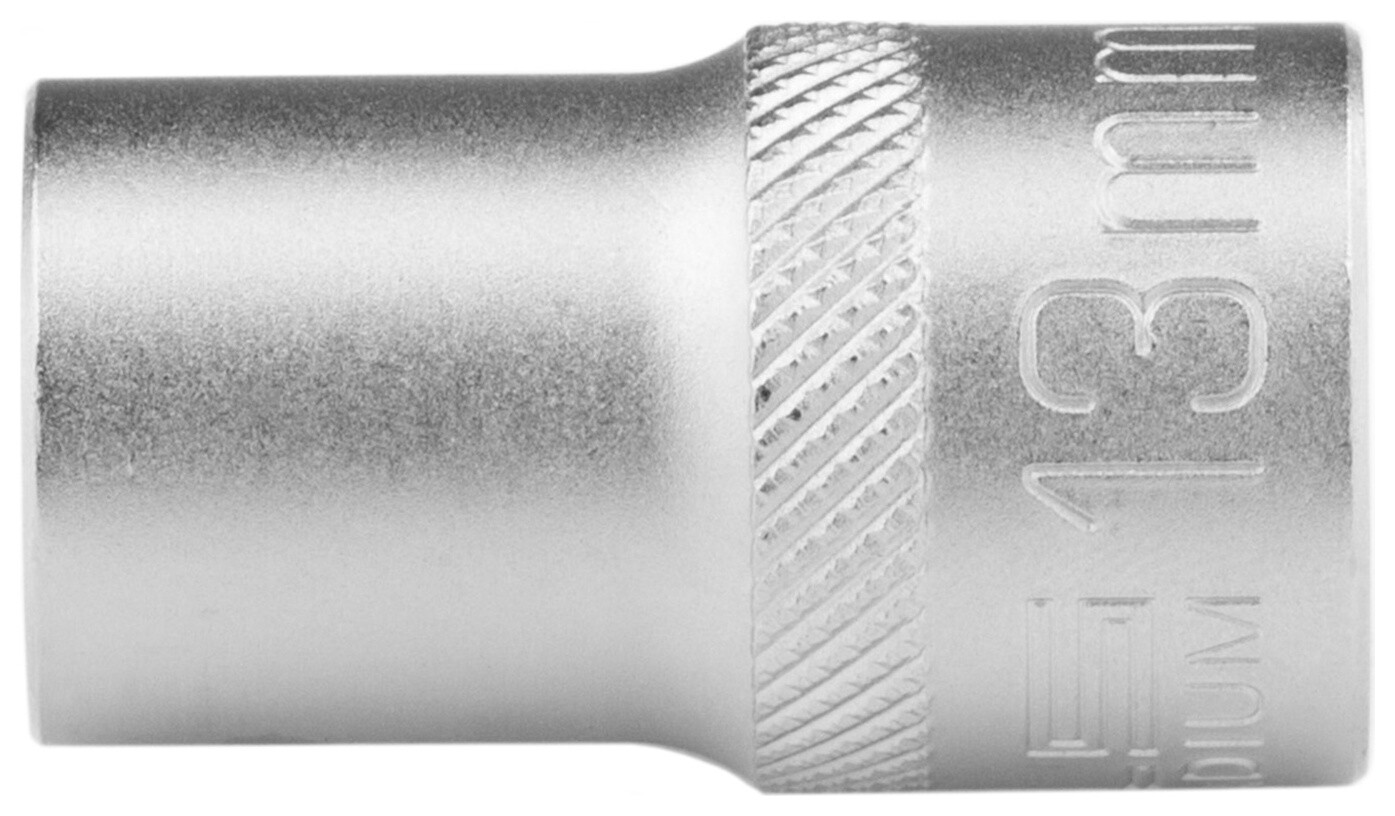 Головка торцевая, 13 мм, двенадцатигранная, Crv, под квадрат 1/2, хромированная Stels