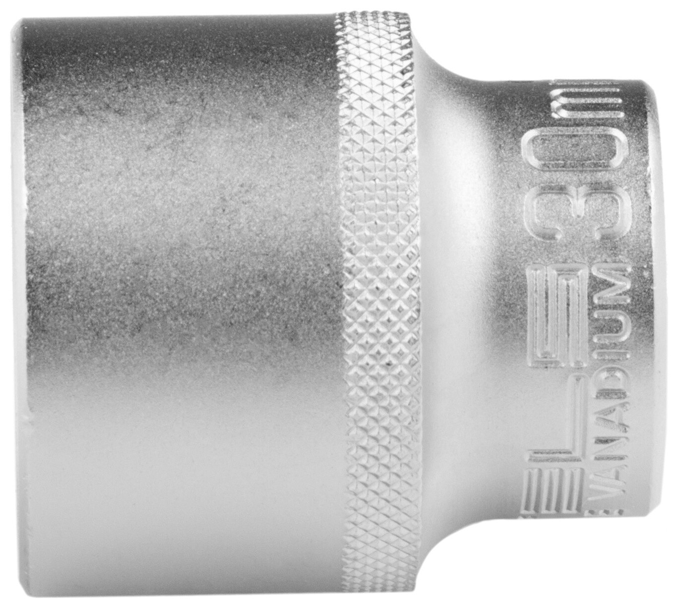 Головка торцевая, 30 мм, двенадцатигранная, Crv, под квадрат 1/2, хромированная Stels