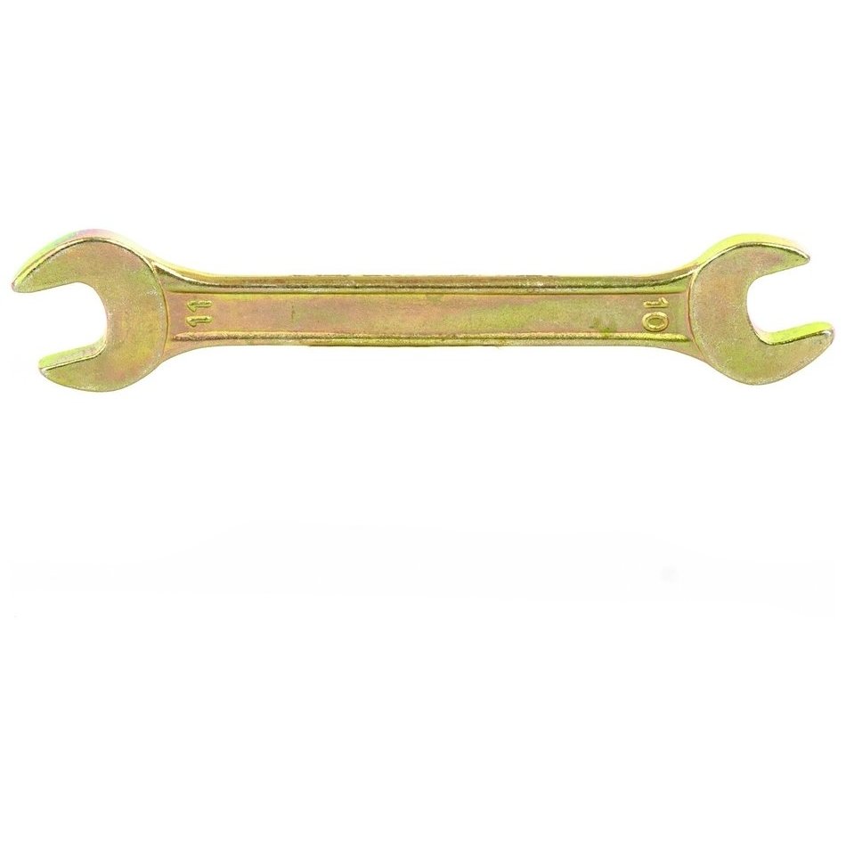 Ключ рожковый, 10 х 11 мм, желтый цинк