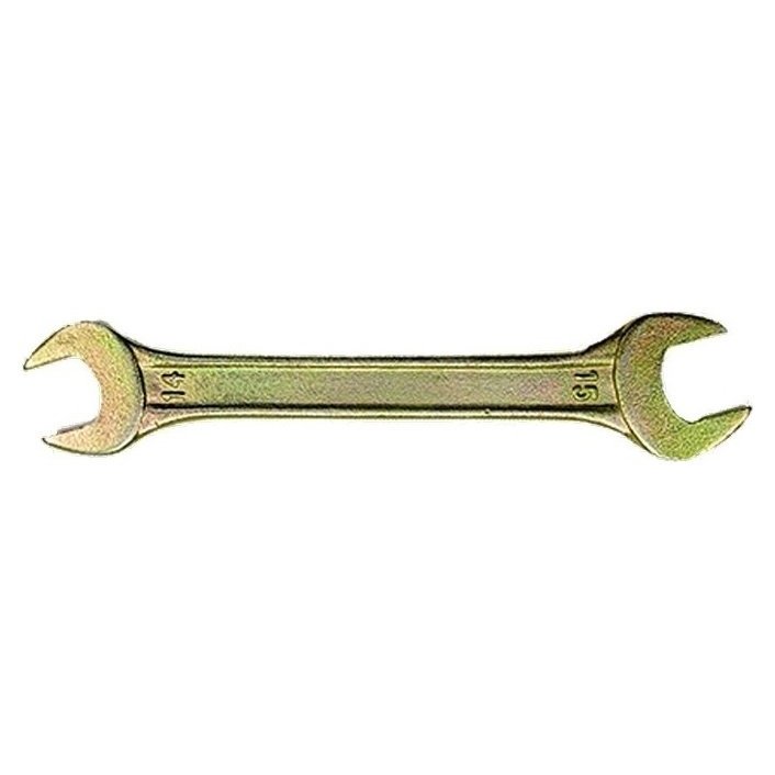 Ключ рожковый, 8 х 9 мм, желтый цинк