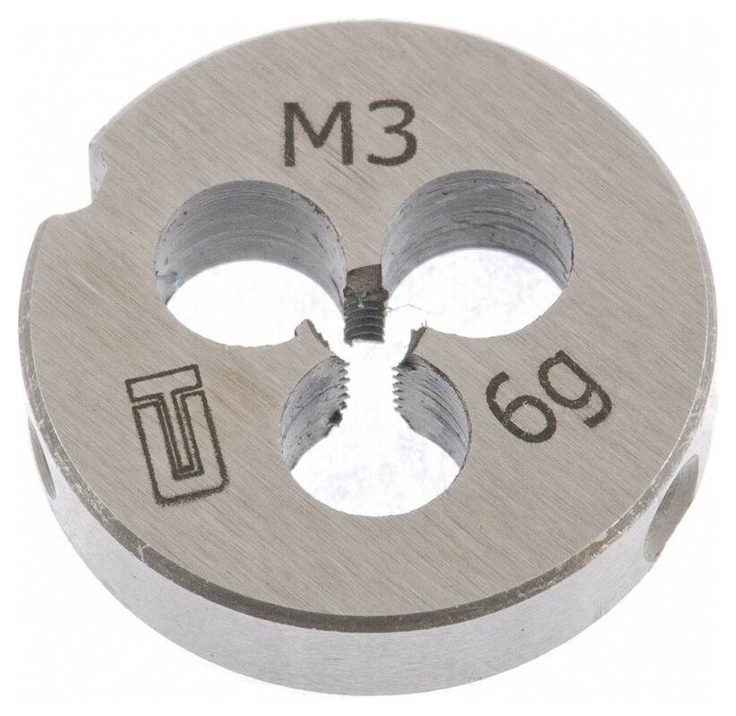 Плашка М3 х 0.5 мм  Сибртех