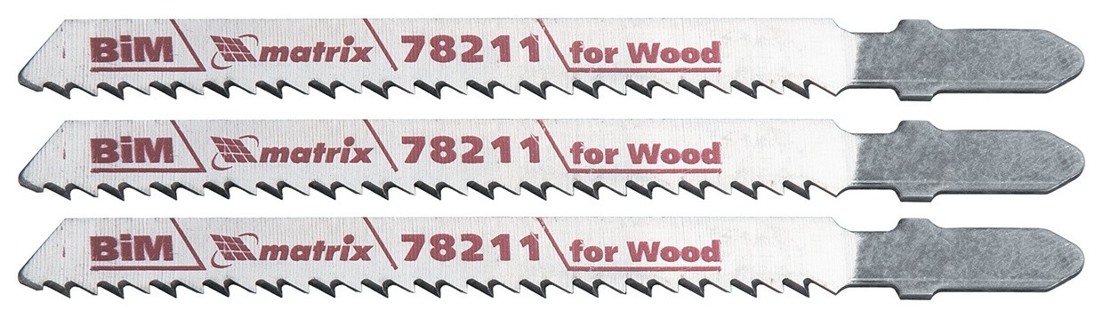 

Полотна для электролобзика по дереву, 3 шт, T101bf, 75 X 2.5 мм, Bimetal Professional