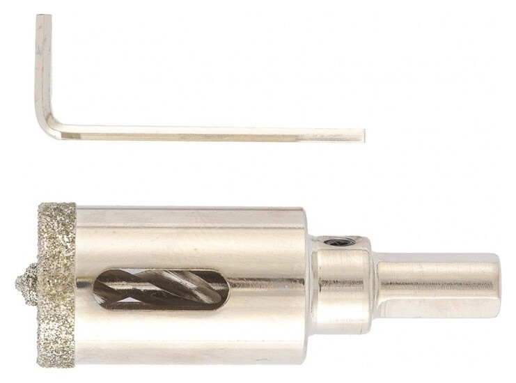 Сверло алмазное по керамограниту, 22 х 67 мм, трехгранный хвостовик Matrix (Матрикс)