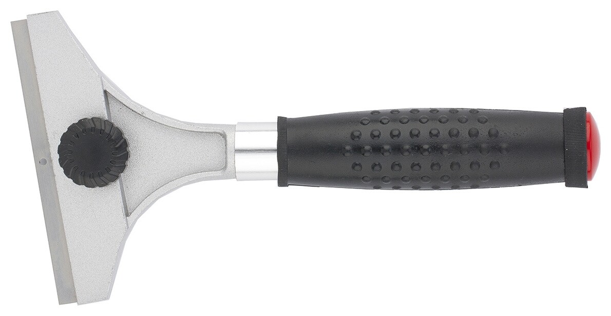 Скребок, 100 мм, фиксированное лезвие, металлическая обрезиненная ручка Master Matrix (Матрикс)