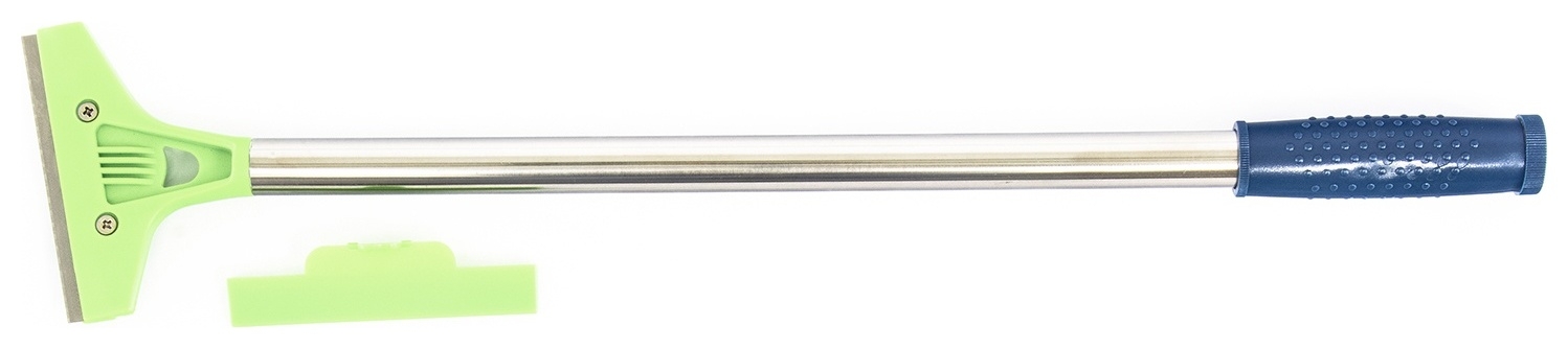 Скребок, фиксированное лезвие 100 мм, металлическая обрезиненная ручка, 500 мм
