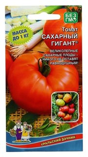 Семена томат "Сахарный гигант" крупноплодный до 600 г, розово-красный, 20 шт Уральский дачник