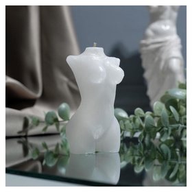 Свеча интерьерная «Женская фигура», белая, 10 х 5 см 
