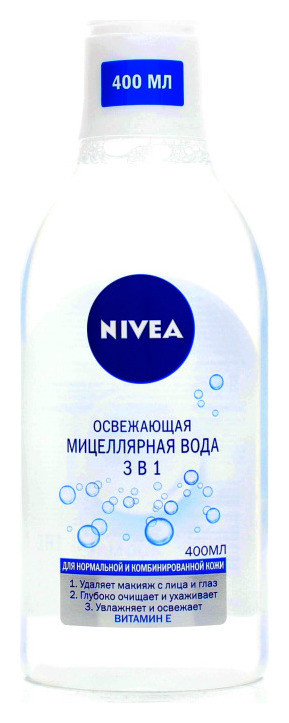 Мицеллярная вода Освежающая 3 в 1 для нормальной и комбинированной кожи